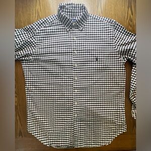 Ralph Lauren Black and White Checkered Button Down Shirt